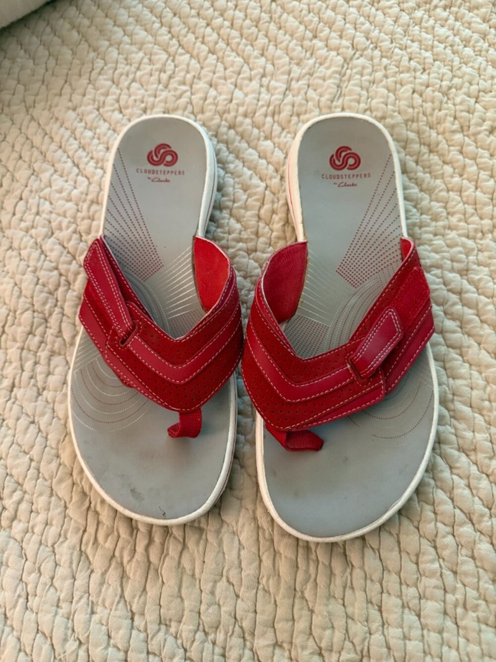 **Red CloudSteppers Sandals**
